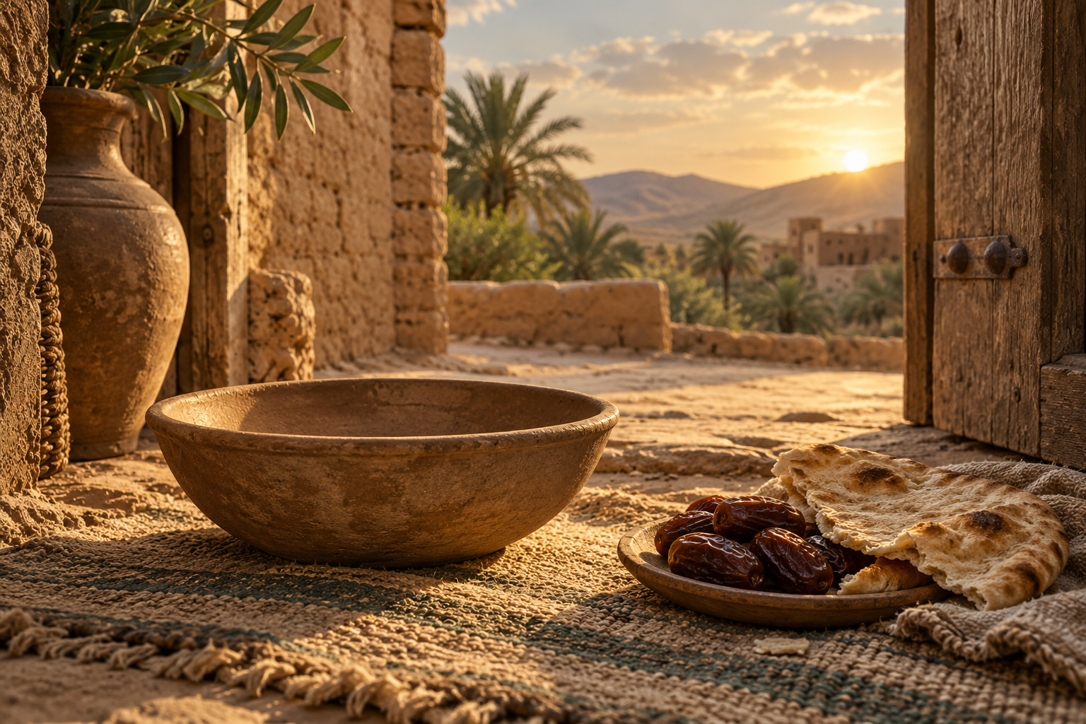 A bowl waiting to be filled · AI-created reflection on feeding and caring for others.