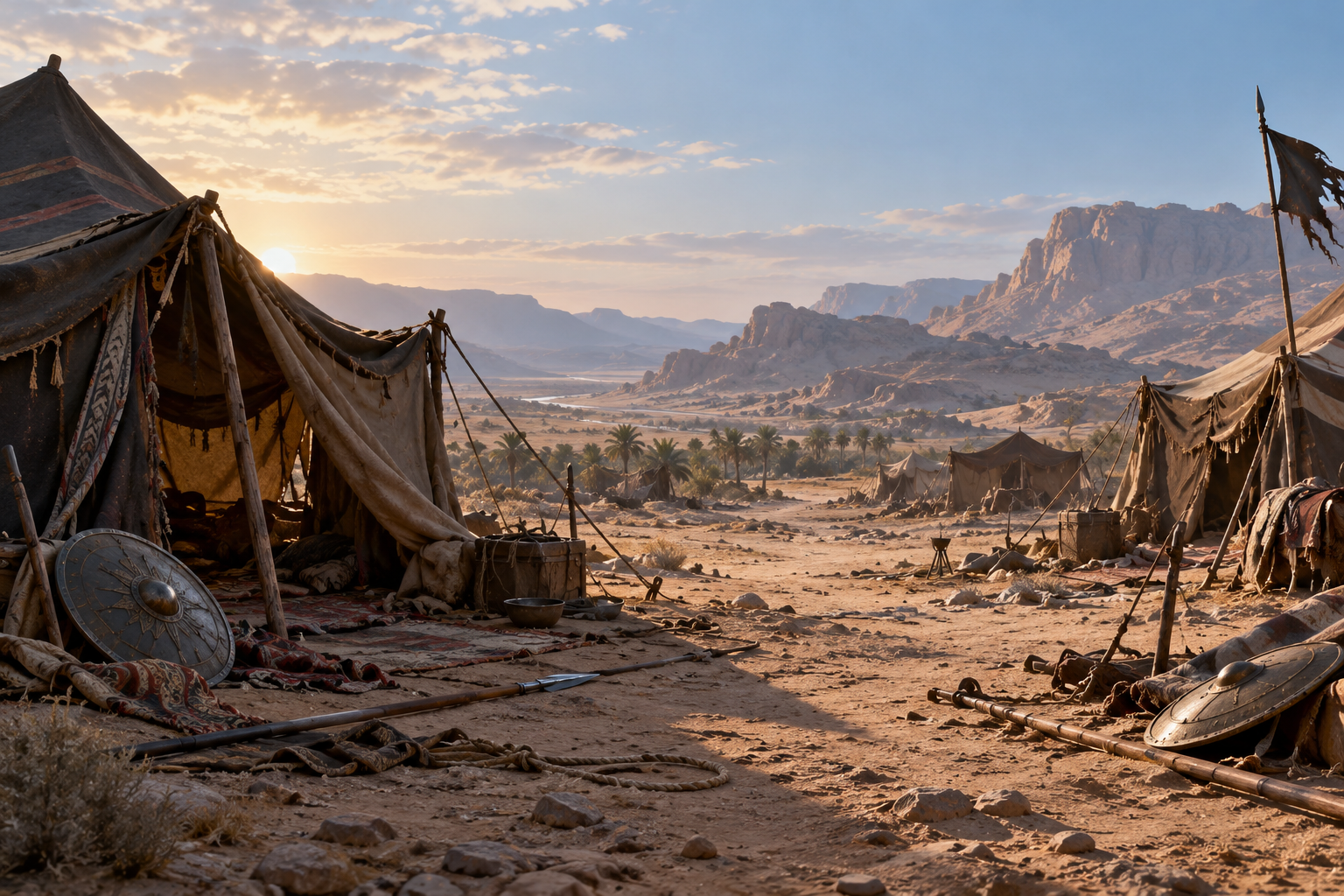 The aftermath of conflict evokes 47:1–11, including release and responsibility; this is an imagined setting.