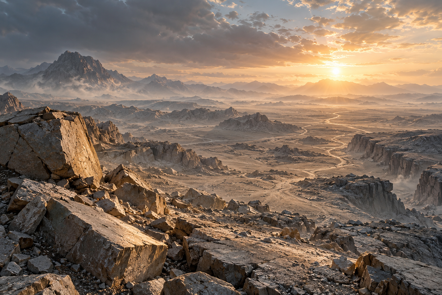 Earth and divergent paths symbolize the event and the groups introduced in 56:1–26, not a literal view of resurrection.